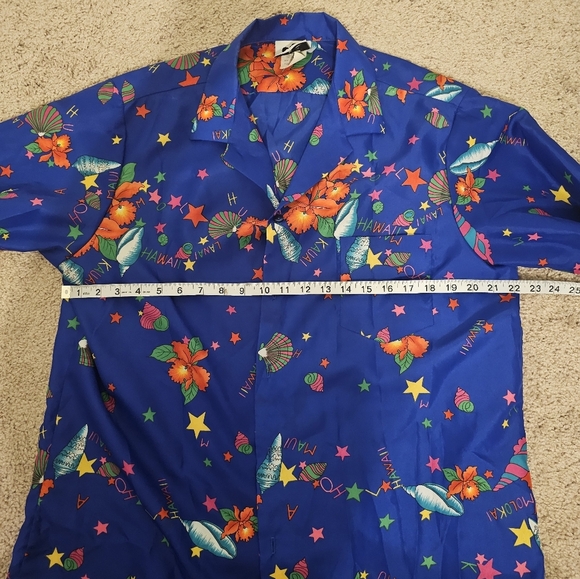 Vintage Hilo Hattie Blue Hawaiian Shirt Size XL - Picture 5 of 5